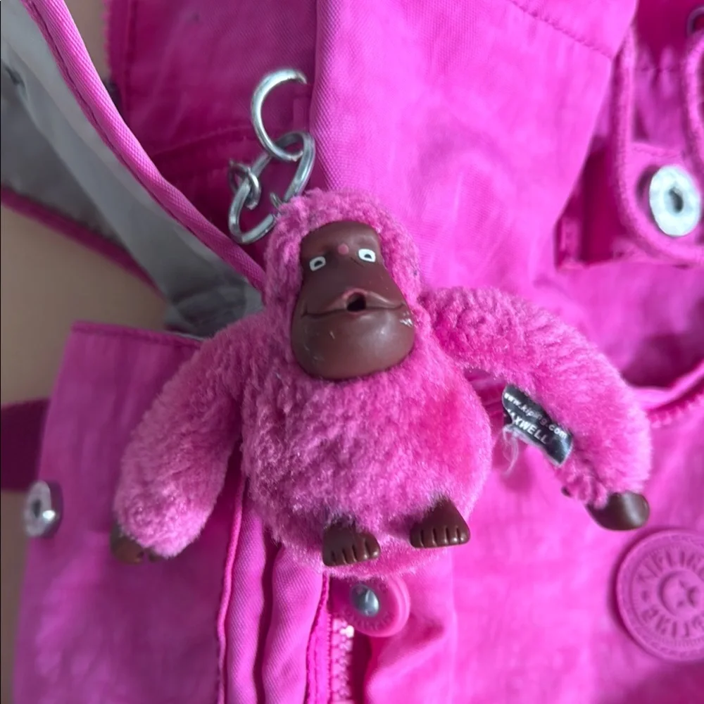 Kipling Pink Backpack with Adjustable Straps and Ruched Details - Picture 4 of 14